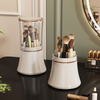 Large set of 3 ARIA acrylic cosmetic organizers with drawers multi-level white design