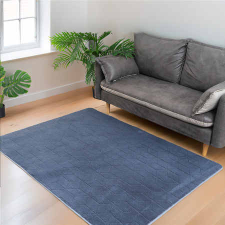 Dywan STRADO Rabbit 3D pluszowy miękki jak królik 140x200 Grey