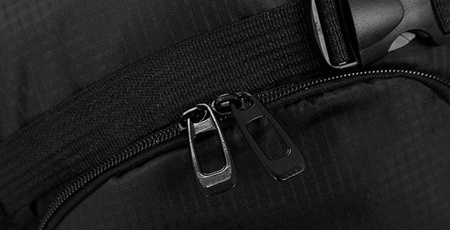 WODOODPORNA Torba sportowa treningowa plecak 2 komory 4 kieszenie, czarna