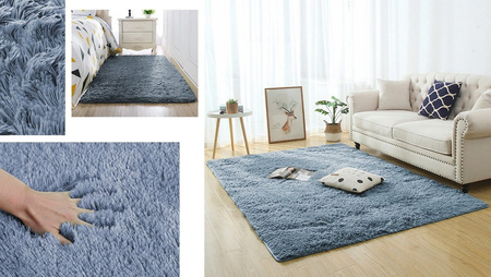 Dywan Shaggy Strado SilverFur 160x220 cm jasnoszary – miękki pluszowy dywan do salonu i pokoju młodzieżowego