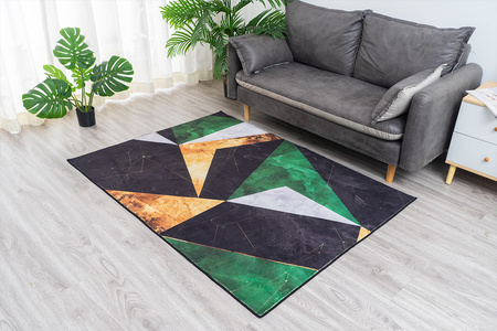 Dywan NOVO Strado nowoczesny do salonu marmurowy wzór velvet Zielony Marmur 120x170 cm