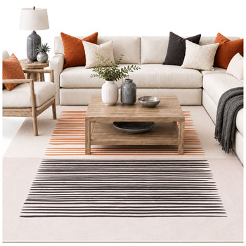 Dywan Novo 200x300 cm - beżowy Piaskowe Linie - miękki do salonu i sypialni