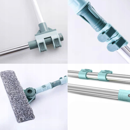 2w1 Teleskopowa Myjka Ściągaczka do mycia okien szyb luster 69-145cm, turkusowa