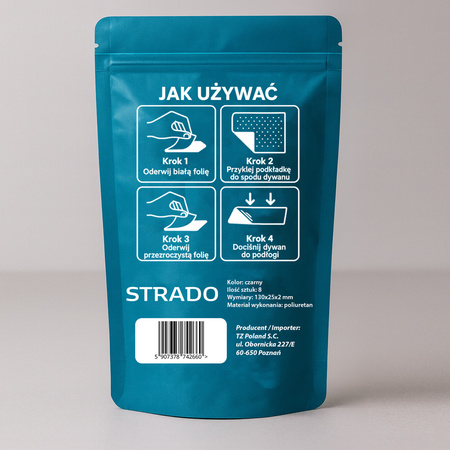 8X PODKŁADKI NAKLEJKI antypoślizgowe pod dywan wykładzinę nakładki zestaw