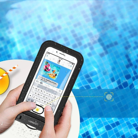 Ugreen uniwersalny wodoodporny pokrowiec etui na telefon (max 6,0'') na basen nad wodę IPX8 (Czarny)