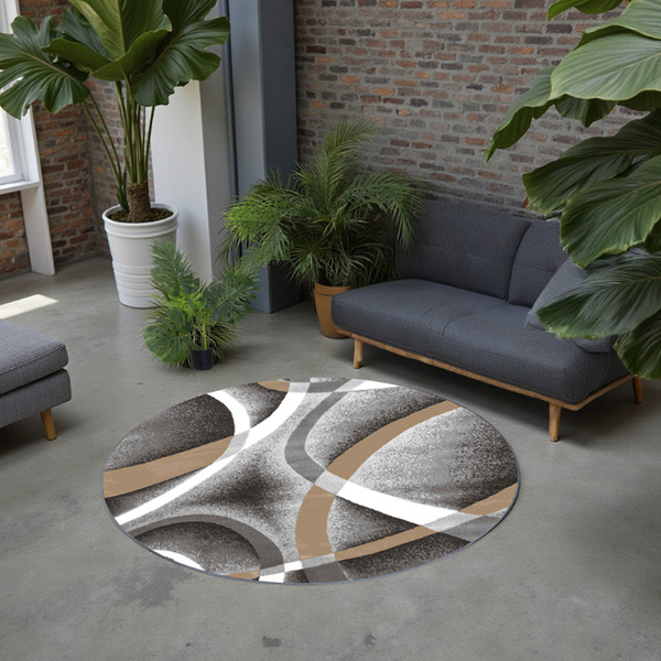 Dywan okrągły Novo 200x200 cm, Melodia - pluszowy, miękki do salonu i sypialni