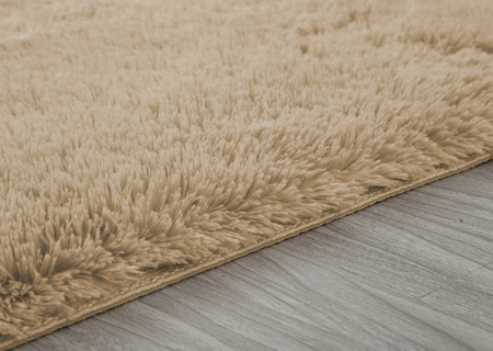 Shaggy Strado room carpet 160x220 CappuccinoCamel (Light brown)
