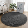 Shaggy Strado 100x100 GreyNight round carpet (Dark Gray)