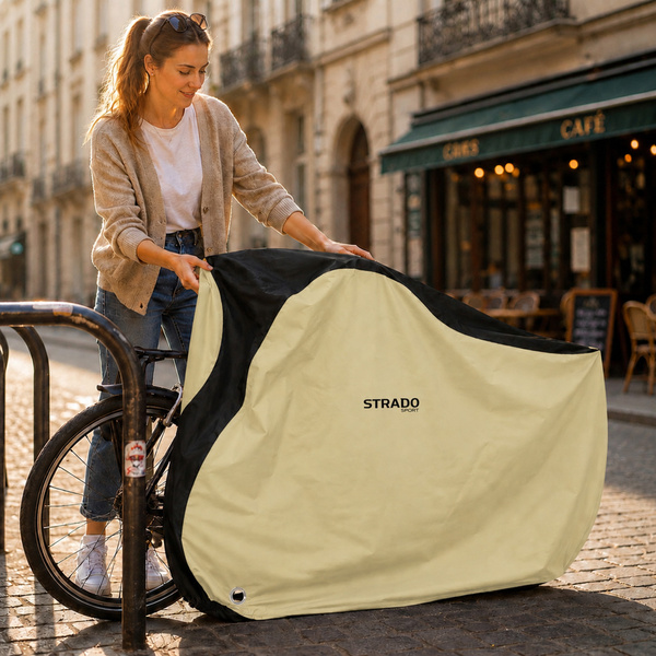  Pokrowiec Na Rower Wodoodporny Motor Skuter 110x200x70cm XXL, beżowy