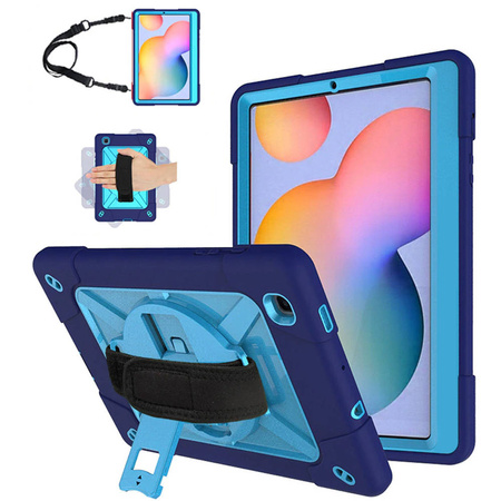 Etui Armor z paskiem uchwytem Strap do Samsung Galaxy Tab S6 Lite (Czarne)