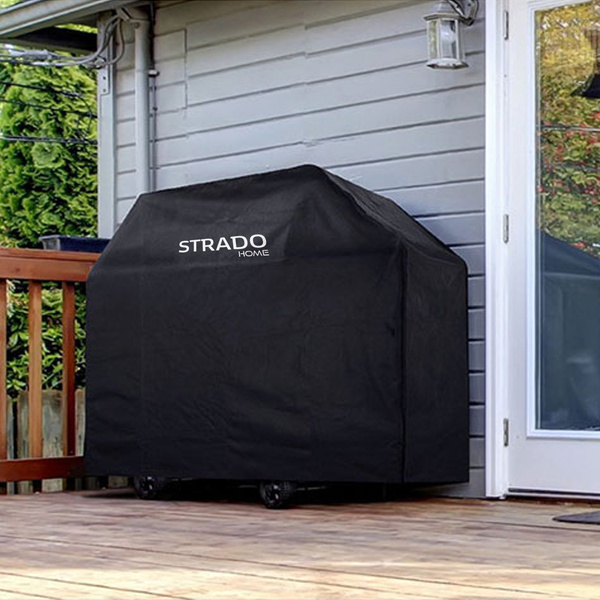 Pokrowiec na grill 77x66x100 cm wodoodporny ochrona UV czarny