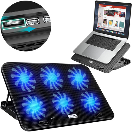 Strado Podkładka chłodząca do Laptopa LCP6 - Black