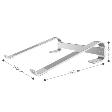 Podstawka aluminiowa pod tablet laptop do 18" Simple S1 (Srebrna)