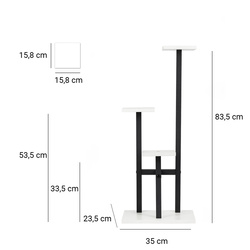 Kwietnik Peak stojący metalowy stojak na kwiaty rośliny regał 83,5cm, biały
