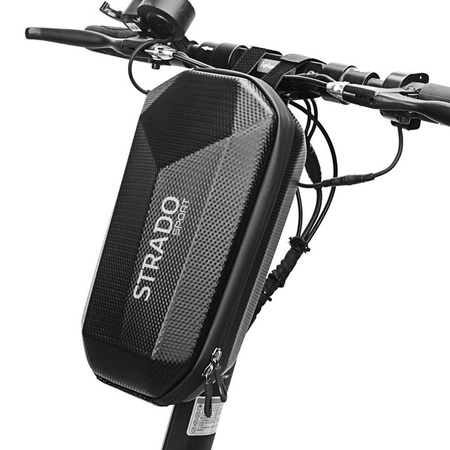 Sakwa twarda na kierownicę hulajnogi uniwersalna zamykana torba duża XXL 4L, czarna