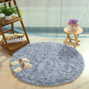 Shaggy Strado 140x140 SilverFur Round Carpet (Light Gray)