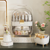 Large set of 3 ARIA acrylic cosmetic organizers with drawers multi-level white design