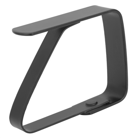 4x Klipsy STALOWE metalowe uchwyt klamra do obrusu stołu blatu, czarne