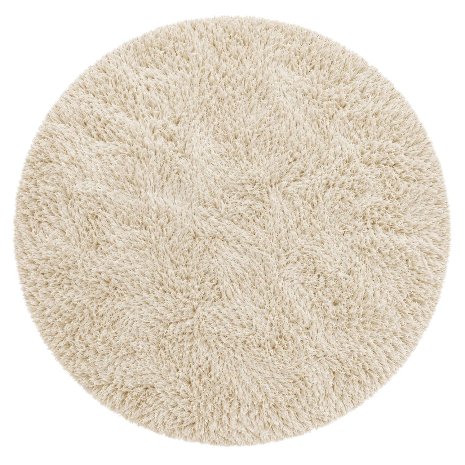 Dywan okrągły Shaggy CreamBeige 150 cm — widok całego dywanu