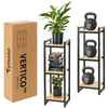 Kwietnik stojący metalowy Vertico 105 cm – czarny stojak na kwiaty
