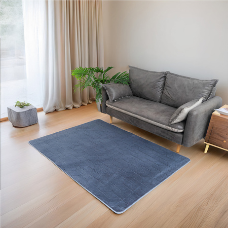 Dywan STRADO Rabbit 3D pluszowy miękki jak królik 160x220 Grey