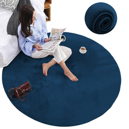 Rabbit Strado 150x150 round rug RoyalNavy (Blue)