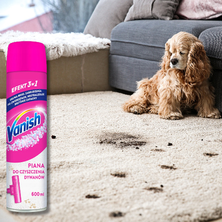 Vanish 3in1 Action pianka odplamiacz do dywanów wykładzin i tapicerki 600ml