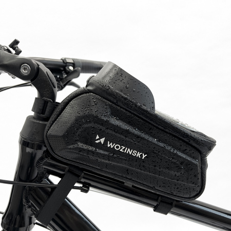 Wozinsky Torba rowerowa na ramę 1,7l pokrowiec na telefon czarny (WBB28BK)