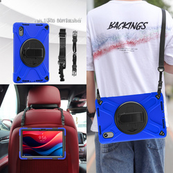 Etui Armor Strap do Lenovo Tab M11, granatowe - ochronne z podstawką, dostęp do portów i przycisków