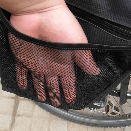 Wodoodporna torba rowerowa duża 8 kieszeni na bagażnik sakwa 18L, czarna