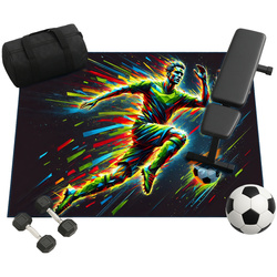 Dywan gamingowy 3D Football 100x150 cm - nowoczesny wzór 3D do pokoju gracza
