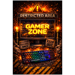 Dywan gamingowy 100x150 dla gracza mata pod fotel antypoślizgowy Restricted