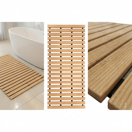 Mata łazienkowa antypoślizgowa do łazienki do wanny pod prysznic 43x90cm (Beżowa)