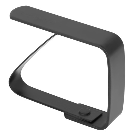 4x Klipsy STALOWE metalowe uchwyt klamra do obrusu stołu blatu, czarne