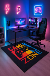 3D Strado GAMER ZONE gaming carpet 100x150 cm perfect for a gamer's room
