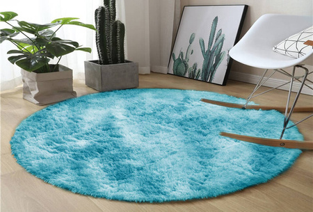 Shaggy Ombre Strado Round Carpet 80x80 OmbreBlue (Light Blue)