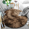 Shaggy Ombre Strado 80x80 Round Carpet by OmbreCoffee (Brown)