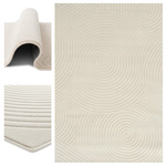 Dywan 140x200 do salonu pętelkowy duży japandi nowoczesny ciężki gruby POLO - Raining Grey (Szary)