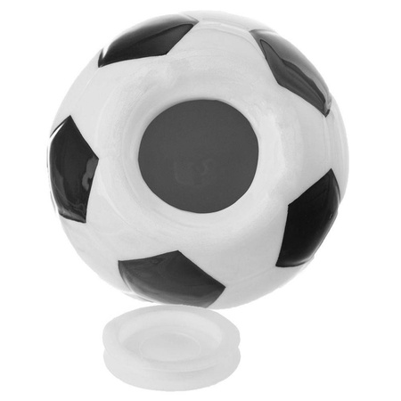 Skarbonka otwierana ceramiczna piłka nożna 10 cm (Biało-czarna)