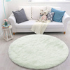 Dywan Shaggy antypoślizgowy okrągły salon miękki pluszowy 160x160, biały