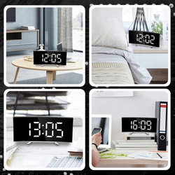 Mirror LED Digital Clock - DT-6507 (White)