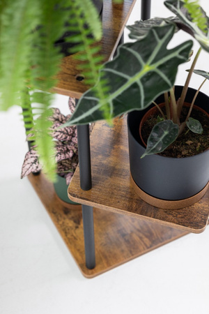 Kwietnik metalowy na kwiaty stojący wysoki 5 poziomów duży 106cm XL PALACE, czarny