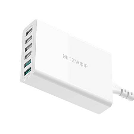 Ładowarka 6x USB Blitzwolf BW-S15, QC 3.0, 60W (biały)