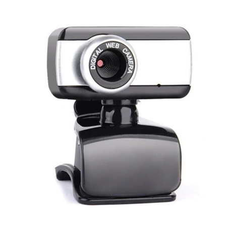 Kamera internetowa WebCam 8808 czarna z mikrofonem i uniwersalnym klipsem montażowym