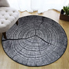NOVO Strado modern tree trunk carpet for living room grey pattern Grey Trunk 100x100 cm
