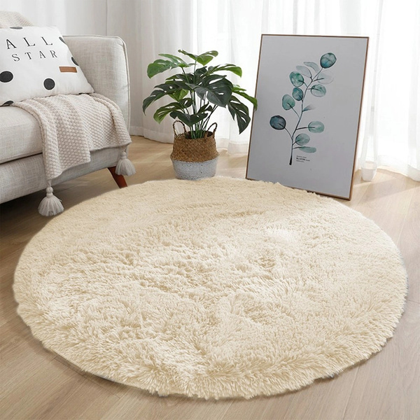 Shaggy Strado 120x120 CreamBeige (Beige) round carpet