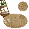 Shaggy Strado 150x150 round carpet CappuccinoCamel (Light brown)