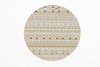 Round carpet NOVO Strado modern beige oriental pattern for living room Sahara 200x200 cm