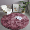 Dywan Okrągły Shaggy Ombre antypoślizgowy nowoczesny salon 150x150, czerwony