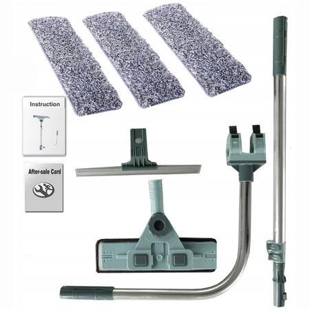 2w1 Teleskopowa Myjka Ściągaczka do mycia okien szyb luster 69-145cm, turkusowa